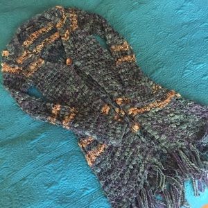 Lucky Brand Crocheted Long Cardigan